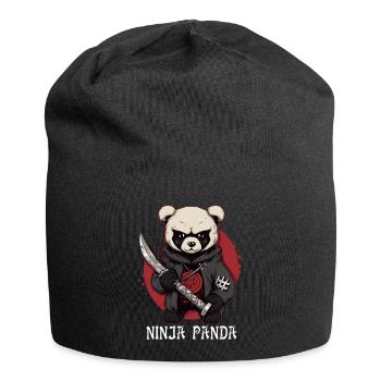 Ninja Panda - Jersey Beanie - black - Front