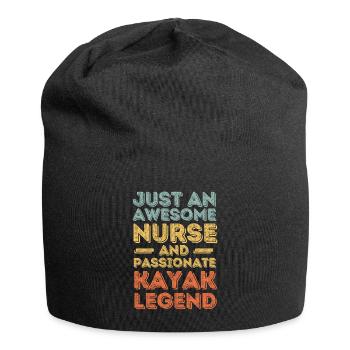 Krankenschwester Kajak Legende retro - Jersey-Beanie - Schwarz - Vorne