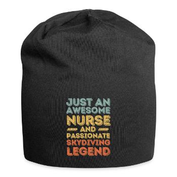 Nurse Skydiving legend retro - Jersey Beanie - black - Front