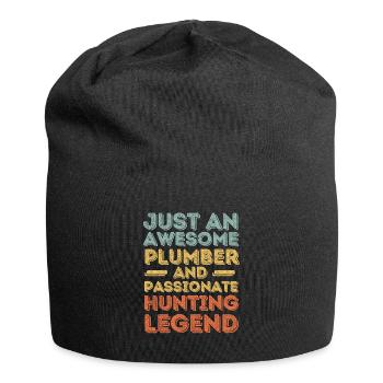 Plombier Légende de la chasse rétro - Bonnet en jersey - noir - Devant