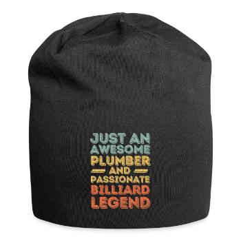 Klempner Billard Legende Retro - Jersey-Beanie - Schwarz - Vorne