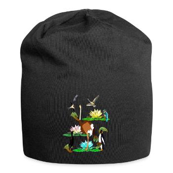 World of birds - Water lilies Schwabe Straus and Co. - Jersey Beanie - black - Front