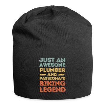 Plumber Biking legend retro - Jersey Beanie - black - Front