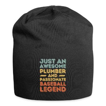 Plumber Baseball legend retro - Jersey Beanie - black - Front