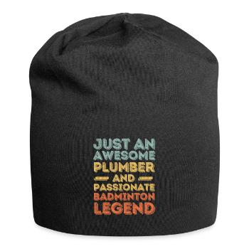 Plumber Badminton legend retro - Jersey Beanie - black - Front