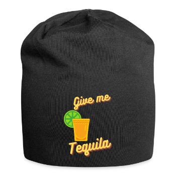 Give me Tequila Bar Trinken Junggesellenabschied - Jersey-Beanie - Schwarz - Vorne
