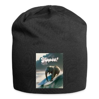 Hurra! - Jersey-Beanie - Schwarz - Vorne