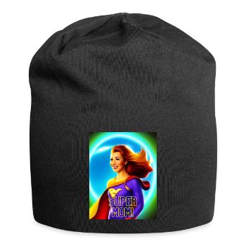Super Mama! - Jersey-Beanie - Schwarz - Vorne