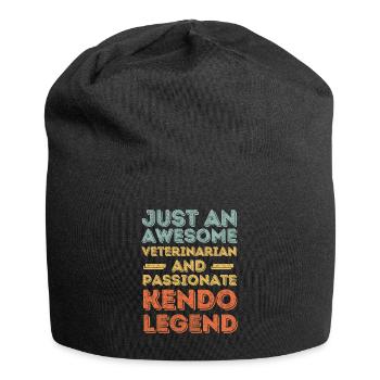 Tierarzt Kendo Legende retro - Jersey-Beanie - Schwarz - Vorne