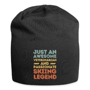 Tierarzt Skilegende retro - Jersey-Beanie - Schwarz - Vorne