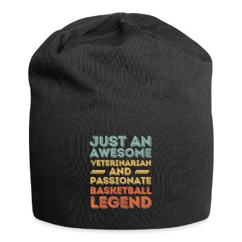 Tierarzt Basketball Legende retro - Jersey-Beanie - Schwarz - Vorne