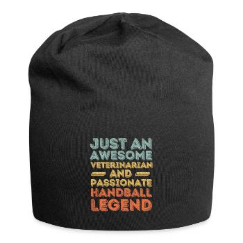 Tierarzt Handballlegende retro - Jersey-Beanie - Schwarz - Vorne