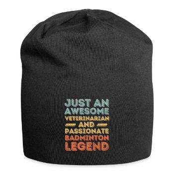 Tierarzt Badminton Legende retro - Jersey-Beanie - Schwarz - Vorne
