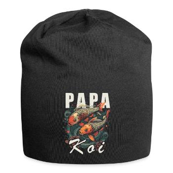 Papa Koi Japanischer Vatertag - Jersey-Beanie - Schwarz - Vorne