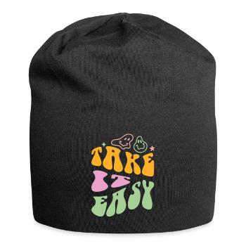 Take it Easy - Jersey-Beanie - Schwarz - Vorne