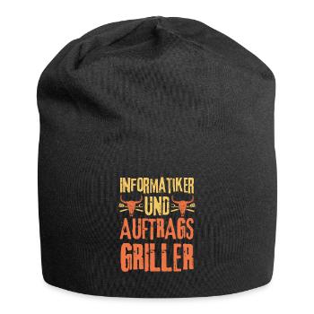 Informatiker und Grillen - Jersey-Beanie - Schwarz - Vorne