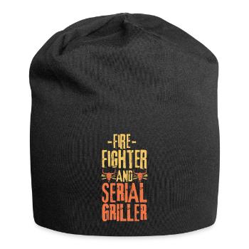Feuerwehrmann und Seriengriller - Jersey-Beanie - Schwarz - Vorne