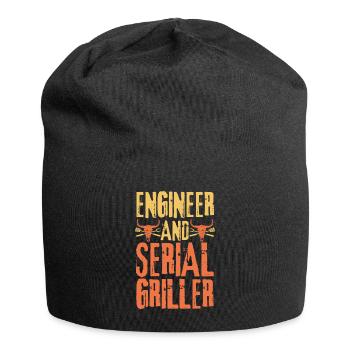 Ingenieur und Seriengriller - Jersey-Beanie - Schwarz - Vorne