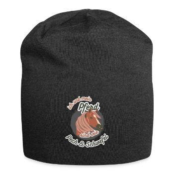 Cooles Pferde Haustier Reitpony Friese Geschenk - Jersey-Beanie - Anthrazit - Vorne