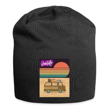 Van at the Beach - Jersey-Beanie - Schwarz - Vorne