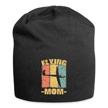 Gleitende Mutter - Jersey-Beanie - Schwarz - Vorne