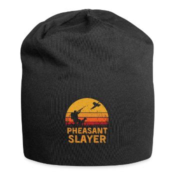 Chasse au faisan - Bonnet en jersey - noir - Devant