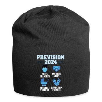 Annonce Grossesse 2024 Prévision pour 2024 Annonce - Bonnet en jersey - noir - Devant