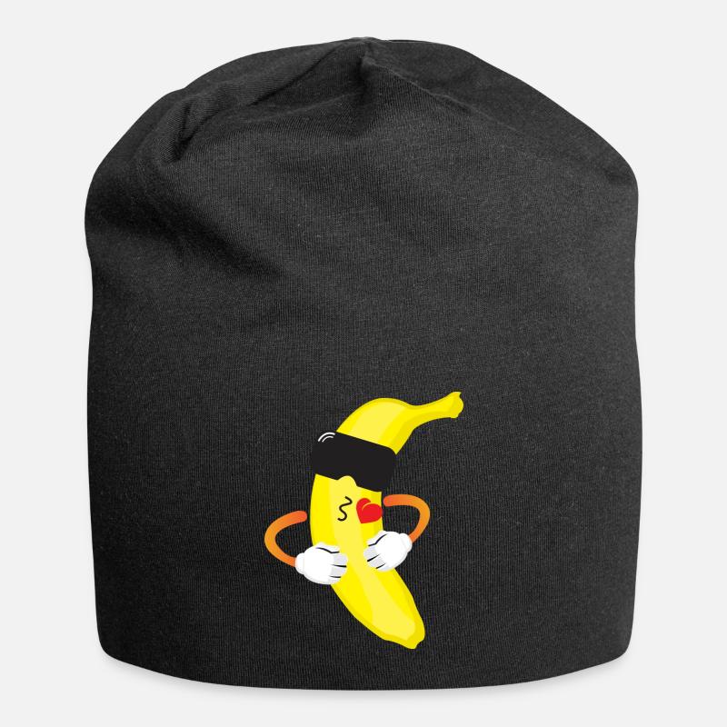 funny banana - Jersey Beanie - black
