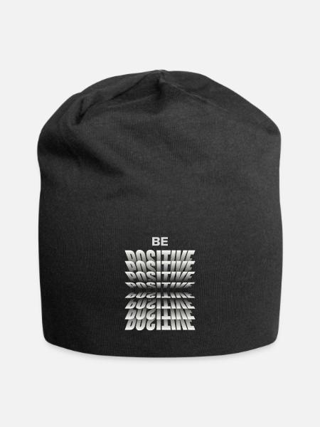 Be positive - Jersey-Beanie - Schwarz