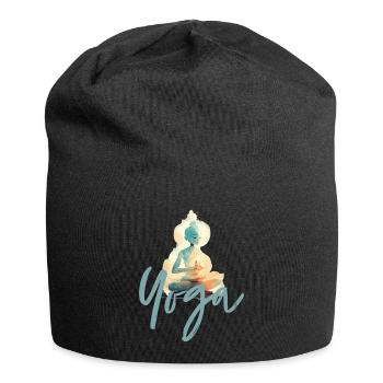 Yoga Typo Illu2 - Jersey-Beanie - Schwarz - Vorne