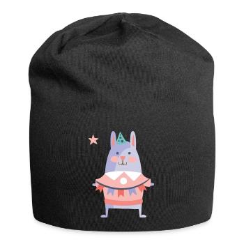 Geburtstag - Jersey-Beanie - Schwarz - Vorne