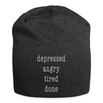 depressed - Jersey-Beanie - Anthrazit - Vorne