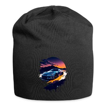 Klassischer Sportwagen - Jersey-Beanie - Schwarz - Vorne