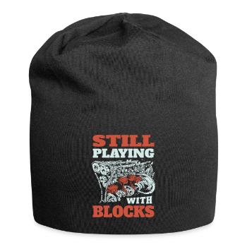Still playing with blocks, Mechanics Engine Block - Jersey Beanie - black - Front