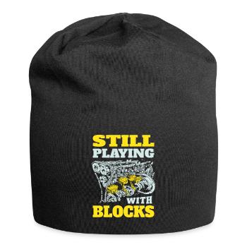 Still playing with blocks, Mechanics Engine Block - Jersey Beanie - black - Front