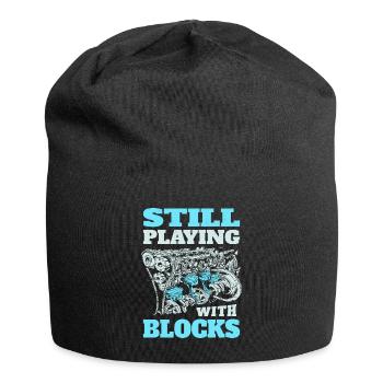 Still playing with blocks, Mechanics Engine Block - Jersey Beanie - black - Front
