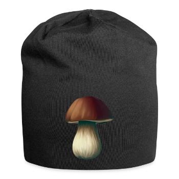 Cèpes de champignons - Bonnet en jersey - noir - Devant