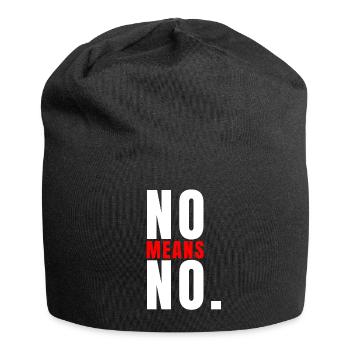 Non signifie pas de déclaration audacieuse Citation forte - Bonnet en jersey - noir - Devant