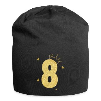 8th anniversary golden crown - Jersey Beanie - black - Front