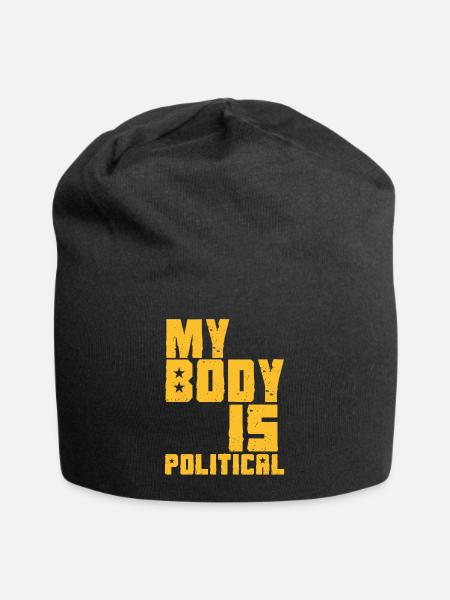 MEIN KÖRPER IST POLITISCH - Jersey-Beanie - Schwarz
