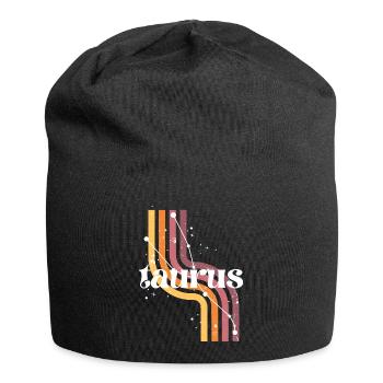 Taurus horoscope rétro - Bonnet en jersey - noir - Devant