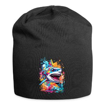 Requin - Bonnet en jersey - noir - Devant