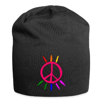 Lgbt Peacezeichen - Jersey-Beanie - Schwarz - Vorne