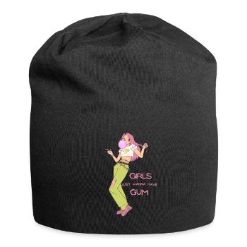 Girls just wanna have gum - Jersey-Beanie - Schwarz - Vorne