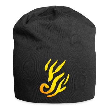 Feuer Ornament - Minimal / Element Symbol - Jersey-Beanie - Schwarz - Vorne