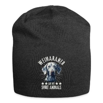 Weimaraner Liebhaber Geometry Weimaraner Kunst - Jersey Beanie - charcoal grey - Front