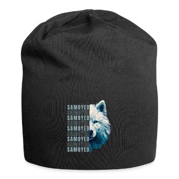 Samoyed Lovers Geometry Samoyed Art - Jersey Beanie - black - Front
