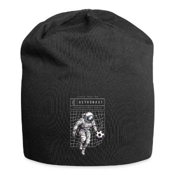Astronaut Fußball Weltraum - Jersey-Beanie - Schwarz - Vorne