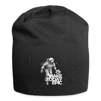 Astronaut Fußball Weltraum - Jersey-Beanie - Schwarz - Vorne