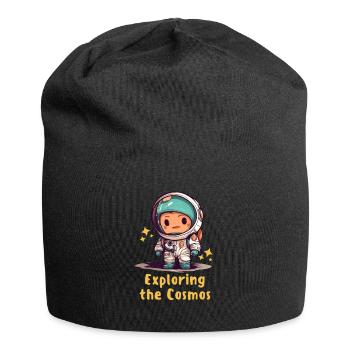 Kleiner Astronaut - Jersey-Beanie - Schwarz - Vorne